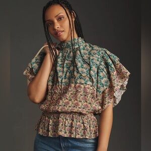 NWOT Anthropologie Let Me Be High-neck blouse